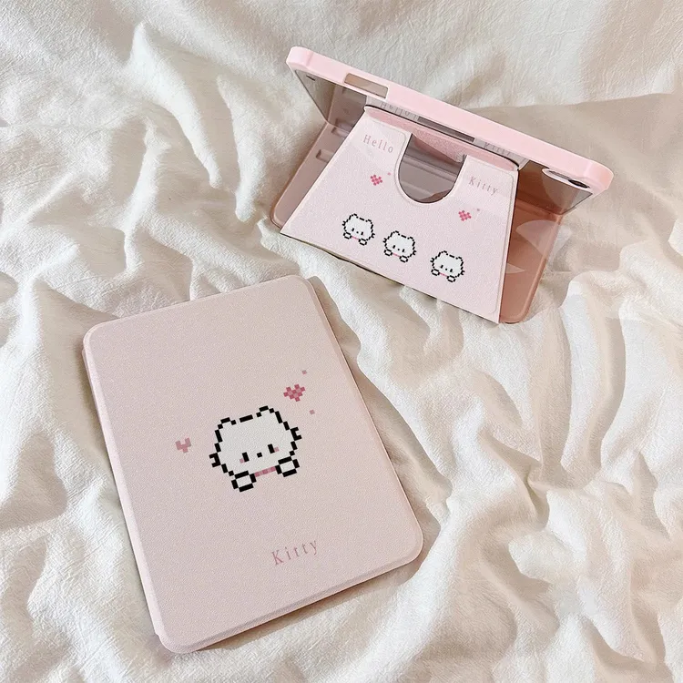 粉色猫咪适用苹果iPadA16平板保护套360旋转2025款iPad笔槽iPad10
