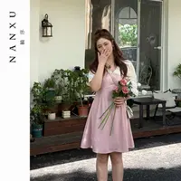 楠序源子微胖女装 洋气衣服甜美裙子大码胖mm连衣裙女夏季YZ36251