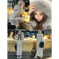 SG / 杨依姗 AW狐狸毛领牛角扣毛衣+直筒半身裙套装TZ-20252109