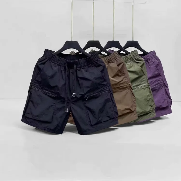 宽松多口袋工装短裤男款夏季潮男裤子冰丝户外春秋速干百搭痞帅
