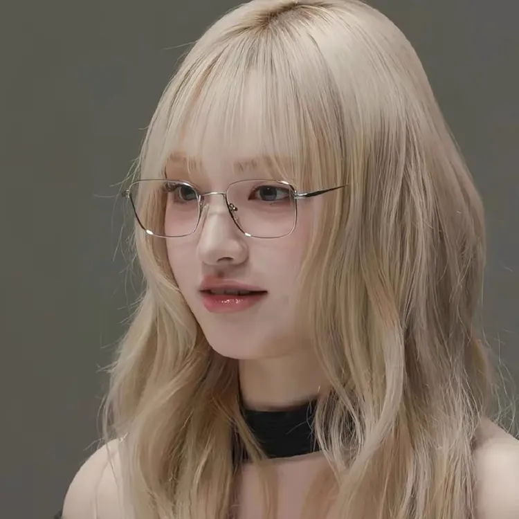 liz金志垣同款银框眼镜女可配度数近视高级感显脸小钛镜框高智感