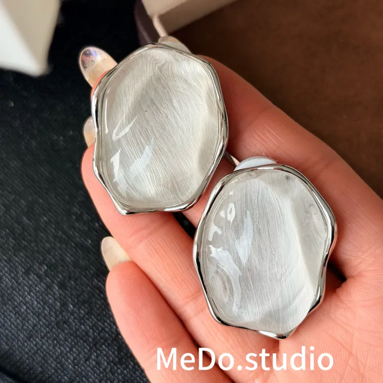 铜合金树脂耳饰 【高版本】赛娜之泉网红款原创设计耳环轻奢高级感