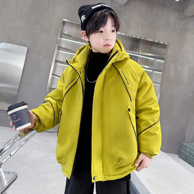 儿童装男童冬装外套2025新款中大童冬季加绒男孩秋冬款加厚派克服