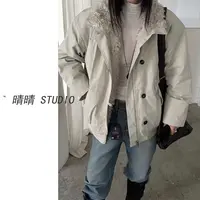 晴晴家-「阿拉善之约」25年冬韩系减龄洋气卷卷毛派克服外套1879