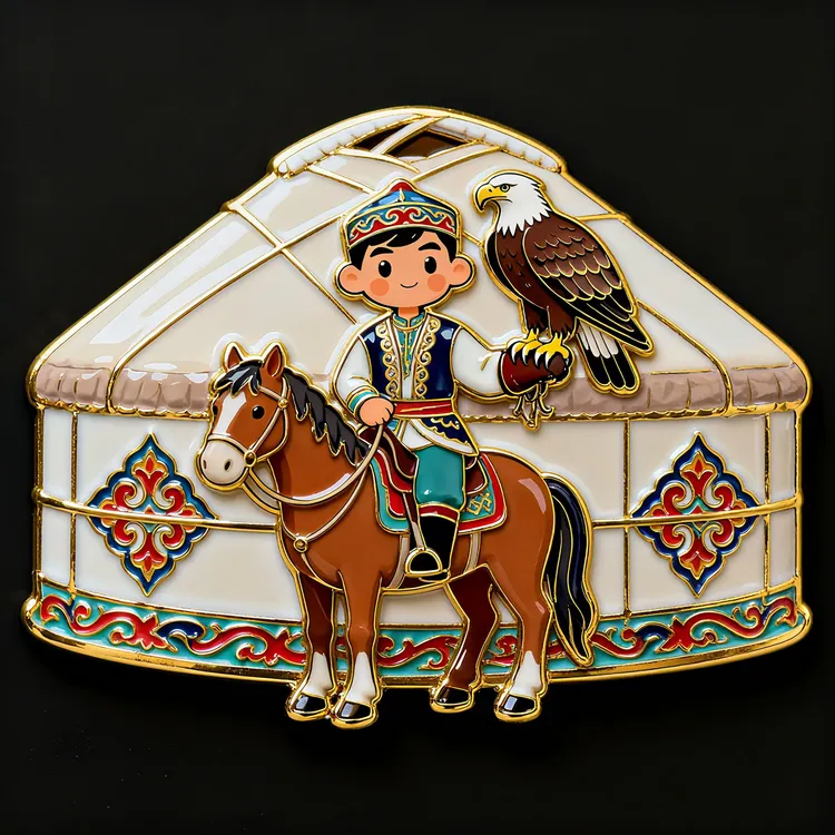 哈萨克族磁吸冰箱贴文创纪念品家居装饰生日礼物