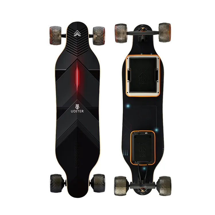UDITER韧山联名智能长续航电动滑板越野便携滑板车四轮双驱双电池