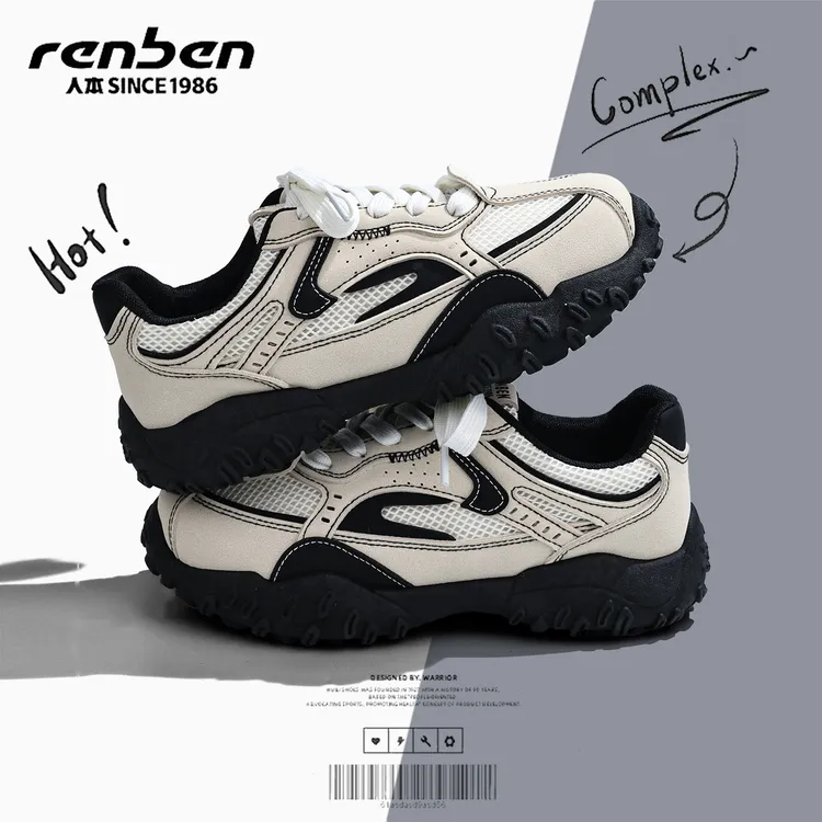 人本2026新款轻便登山鞋复古德训鞋女款爆款学生军训百搭洋气鞋子