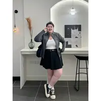 大码女装秋季百搭花契200斤胖mm小立领收腰鱼骨拼短外套12592-X