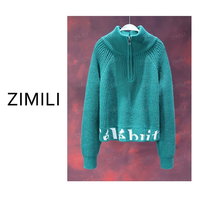【亮哥欧货女装】冬季加厚羊毛《云积》邮政绿高领羊毛毛衣1629-Q4