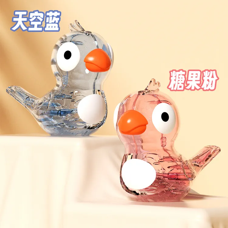 儿童水鸟哨子玩具注水口哨新款大号透明鹦鹉口哨喇叭乐器吹奏玩具