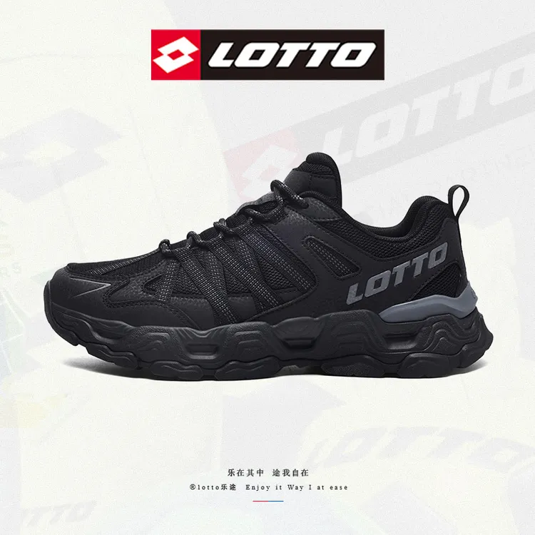 LOTTO/乐途秋冬季皮面防水户外踏青情侣软底运动鞋防滑徒步登山鞋