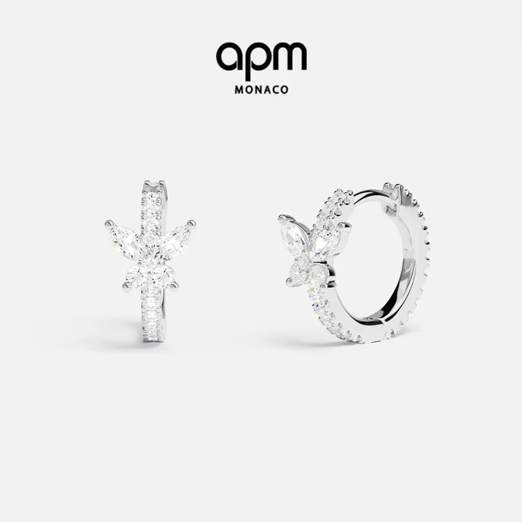 APM Monaco小巧蝴蝶耳环简约时尚气质高级设计感饰品高级感礼物