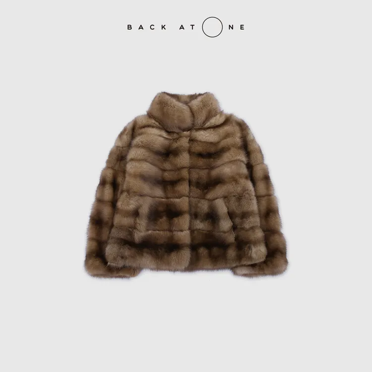 BACKATONE“金殿系列-奢美”  意大利染色紫貂外套 BFF-1GC290E-K