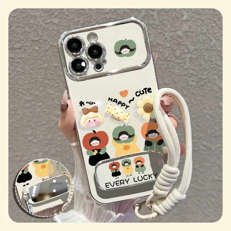 【苹果/华为/oppo/vivo/小米】适用苹果女孩大视窗手机壳防摔套女款