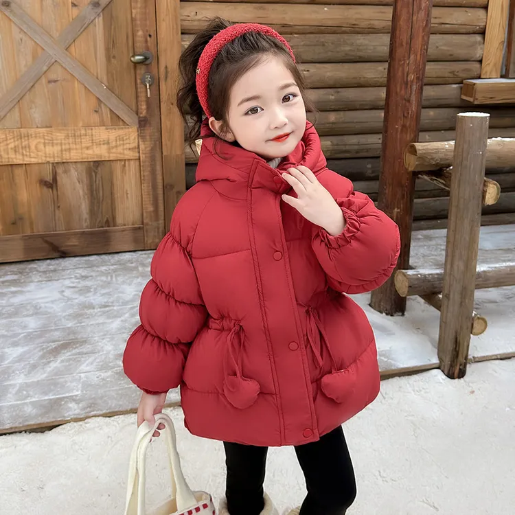 女童棉服外套冬装2025新款洋气儿童加绒保暖棉衣女宝宝棉袄拜年服