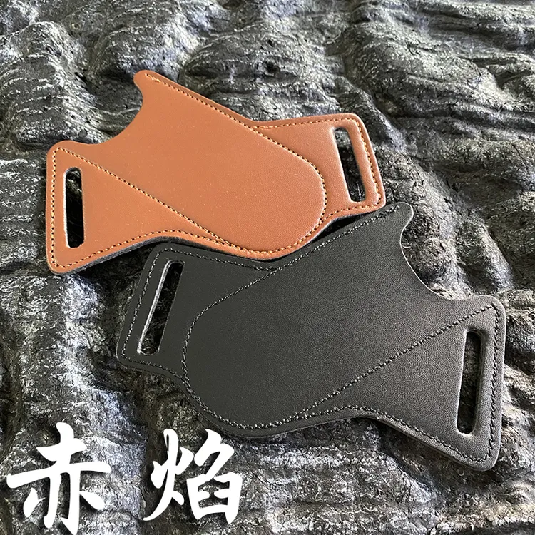 折叠刀套户外野营PU皮革EDC战术刀鞘收纳工具腰挂包男士折叠刀具