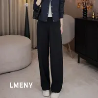 LMENY“褶皱口袋裤”复合加厚！后腰松紧立裁分割压褶阔腿裤25CK030
