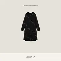 MRHALA 涛帖阔型水貂兜帽皮毛大衣女  LW40123