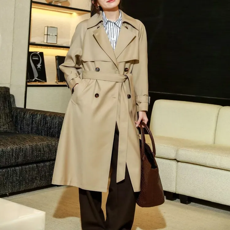 长款风衣外套女2025秋季新款高级感显瘦超好看英伦风百搭气质风衣