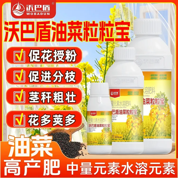 沃巴盾油菜粒粒饱促花授粉茎秆粗壮提质增产籽粒饱抗倒伏叶面肥