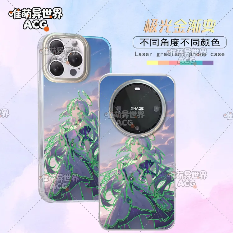 知更鸟适用苹果华为vivo一加小米二次元动漫极光手机壳