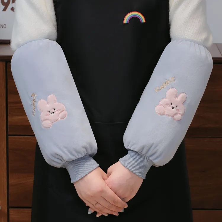 羽绒服护袖套袖袖套女秋冬长款办公工作成人防脏手袖学生袖头可爱