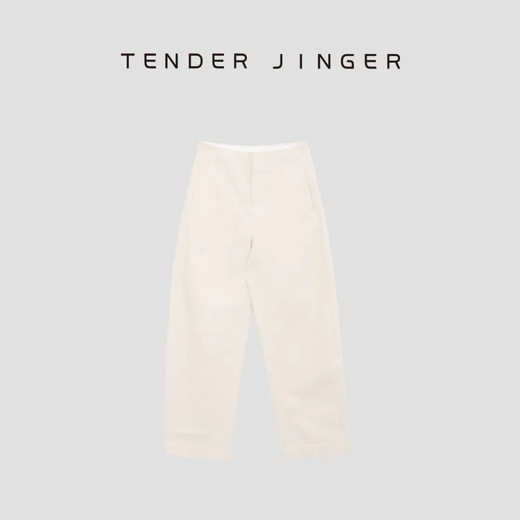 Tender Jinger【风格弯刀裤】时髦宽松显瘦茧型弯刀裤T53SAI41383