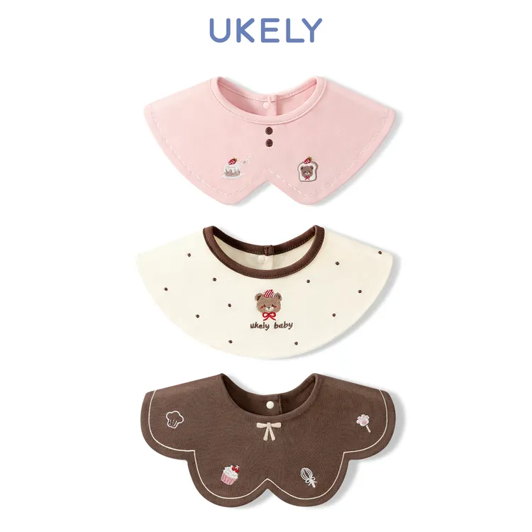 优可力口水巾婴儿a类纯棉围嘴2025新款宝宝围兜儿童吃饭洗脸围脖