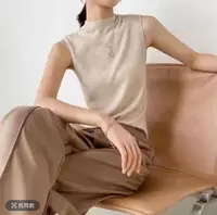新款圆领针织衫女士宽松显瘦套头气质单穿背心马夹恤衫4468