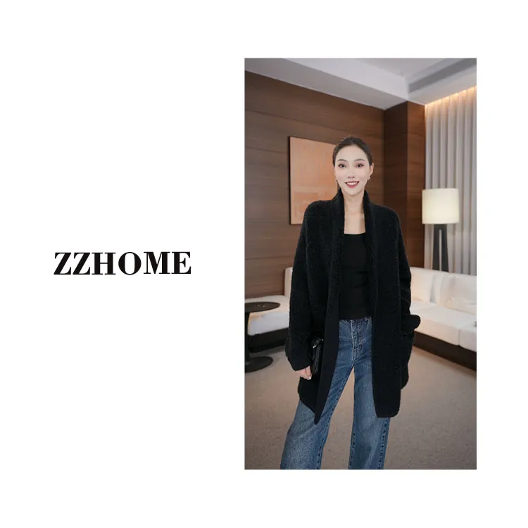 【ZOZO HOME】“素觉”1OO羊毛重磅加厚针织外套q170255p