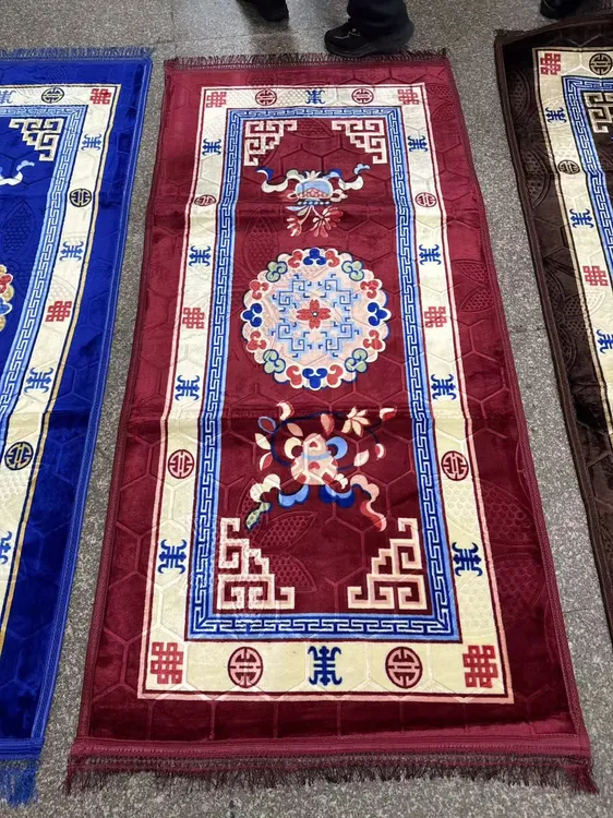 （礼品袋）民族风单人毯（长1.9米宽90CM）家用床边毯