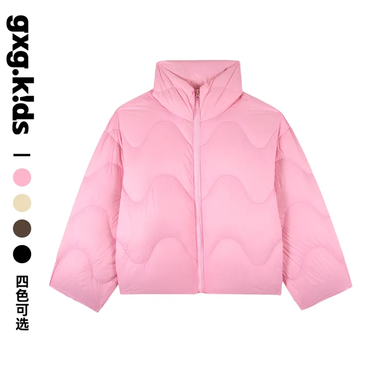 gxg kids童装男女童半高领4色款选暖冬季90白鸭绒厚款羽绒服