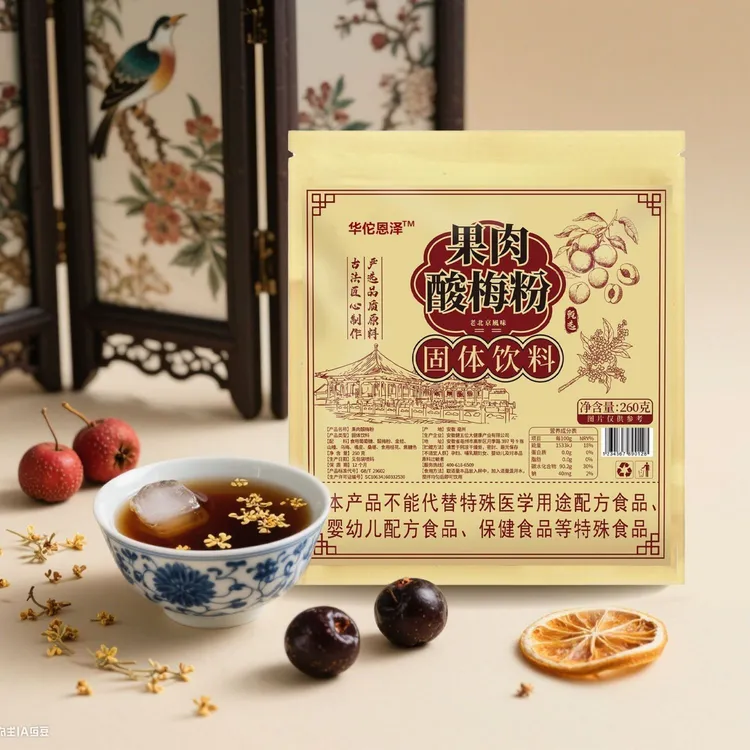 果肉酸梅汤粉免煮酸梅汁乌梅网红老北京风味冲泡饮料速溶原料正品