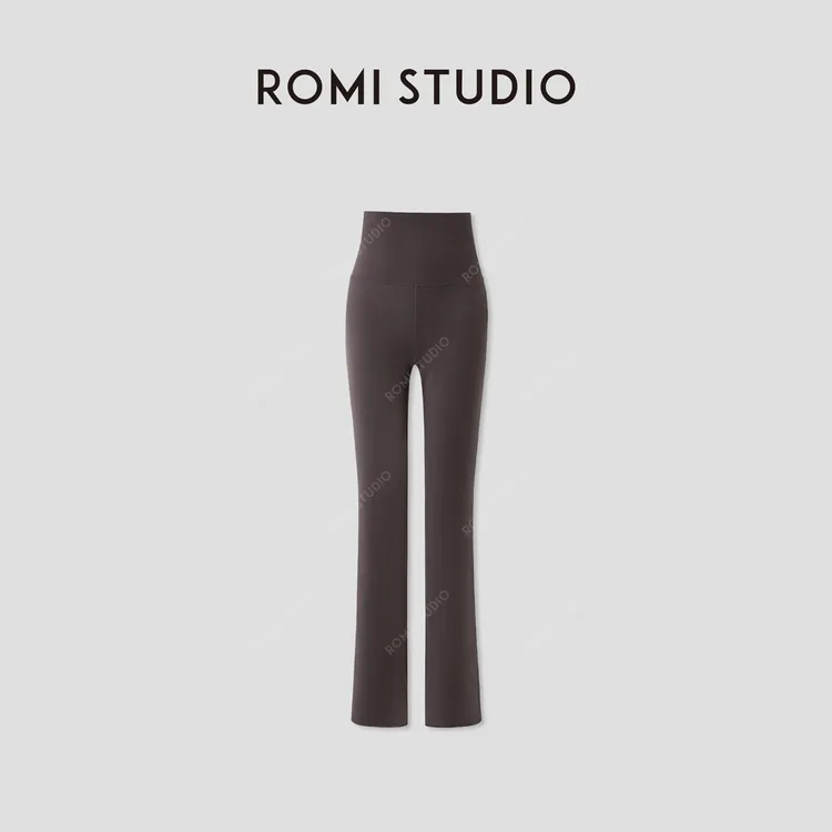 ROMI STUDIO“简约舒适”轻柔棉质弹力修身微喇瑜伽裤 RWCSXG1789