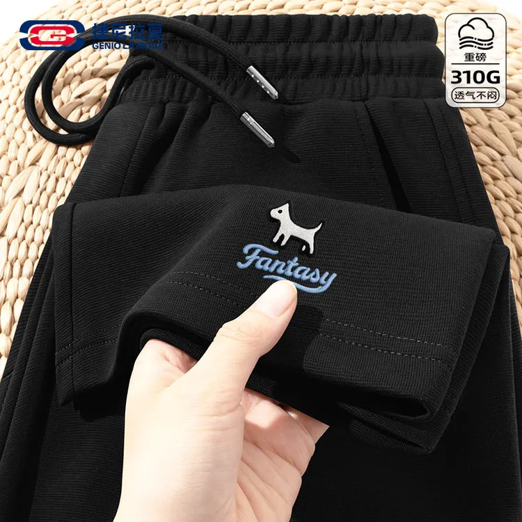 【敖瑞鹏代言】捷尼拉莫青少年休闲弯刀裤男春季潮流重磅宽松运动裤