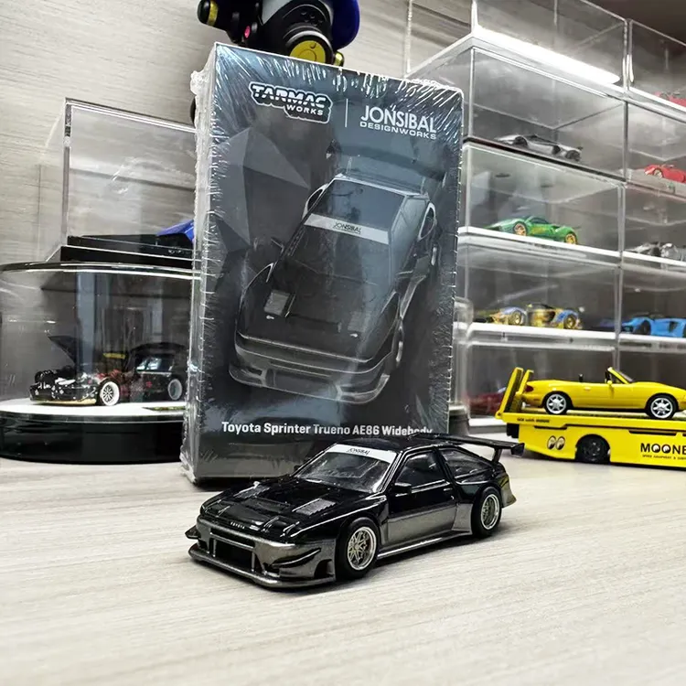 Tarmac Works 1:64 丰田 AE86 Sprinter Trueno 宽体马来特别版黑
