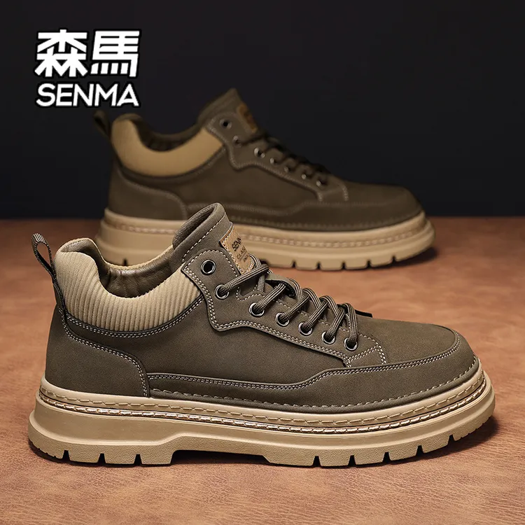 SENMA/森马男鞋2025年春季英伦风复古男士休闲鞋运动工装潮鞋防滑