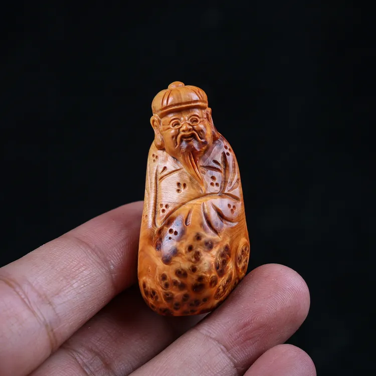 精品根雕财主手把件家居摆件纯手工雕刻
