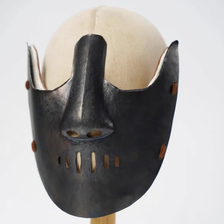 折冲府中国甲胄面甲半脸面具铠甲手工面具