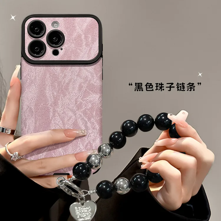 紫毛皮适用于苹果17华为VIVO/OPPO小米iPhone16PRO视窗贴皮手机壳