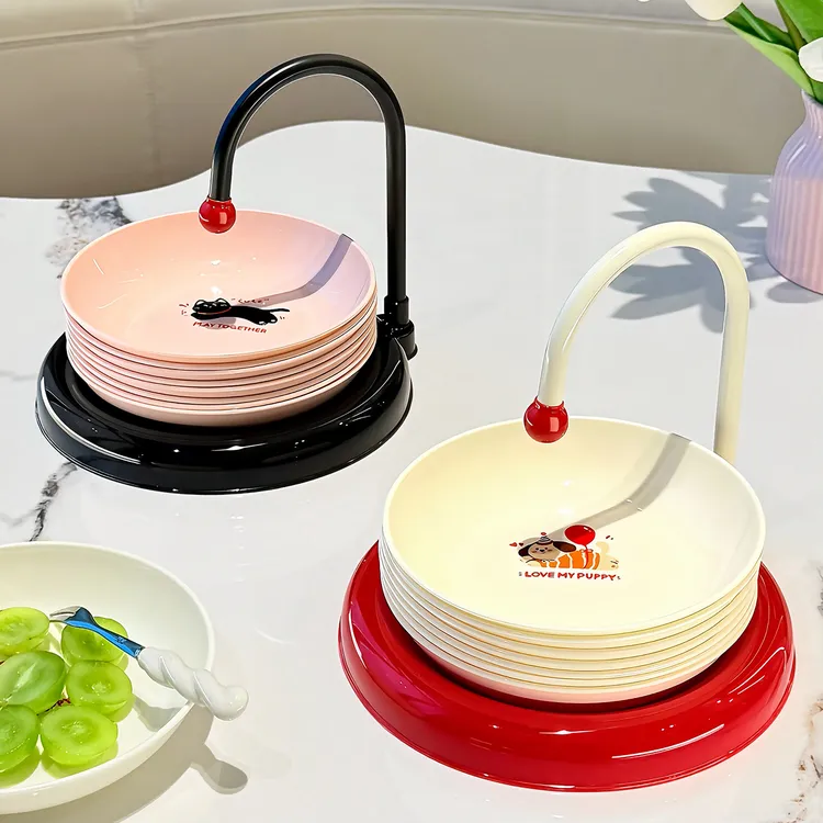 吐骨碟套装家用餐桌垃圾盘吐骨头渣盘子食品级水果零食菜碟小吃碟