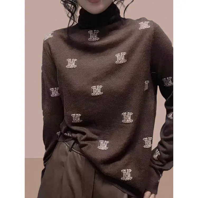 2025秋冬新款设计感针织衫毛衣打底衫洋气时尚减龄上衣女