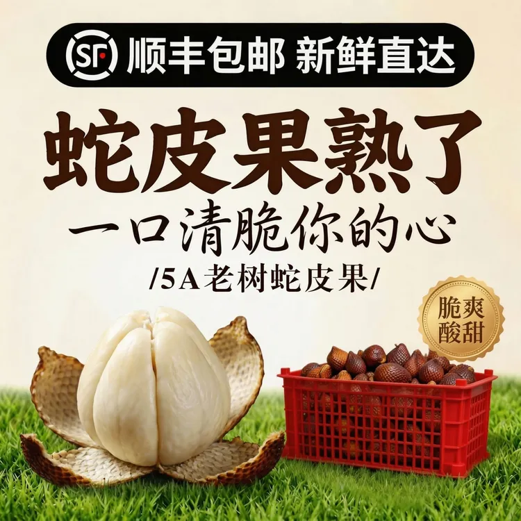 印尼进口5A特大蛇皮果顺丰新鲜小众热带水果酸甜奇怪夏日特产水果