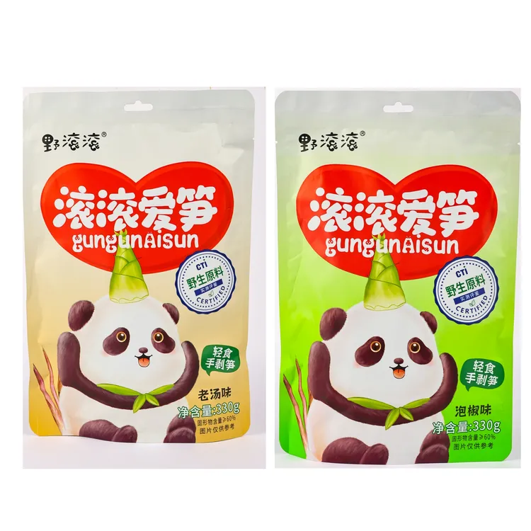 野滚滚 开袋剥壳即食 轻食手剥笋330g组合装（泡椒味*2+老汤味*2）