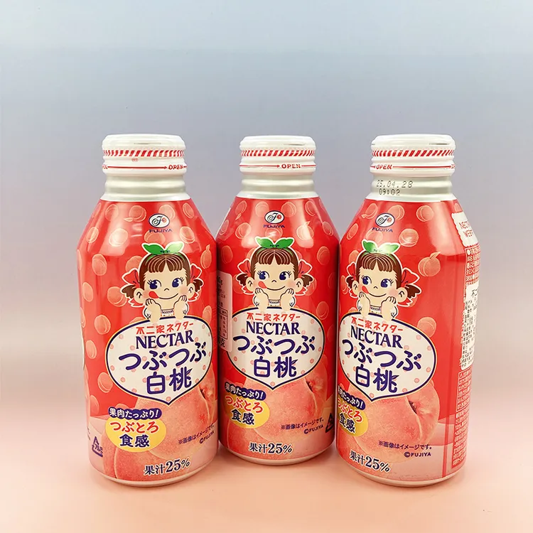 日本不二家白桃饮料水蜜桃果汁25%桃子380ml