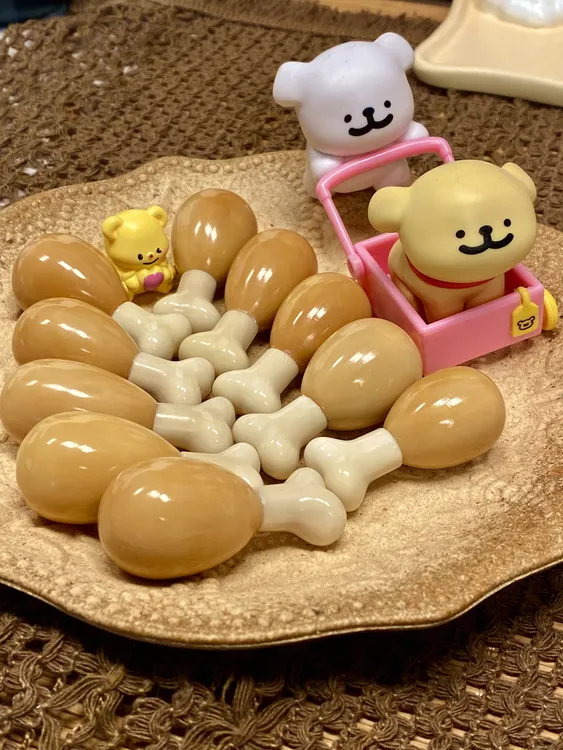 象牙果鸡腿雕刻手把件香喷喷文玩饰品男女盘玩配饰挂件可爱少女心