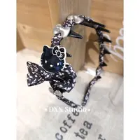 小众设计黑色系kitty蝴蝶结波点发箍发饰45984