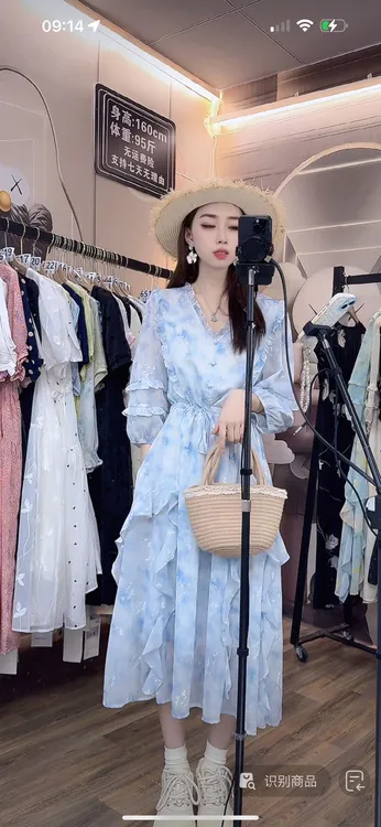 9014# * 蓝精灵 连衣裙