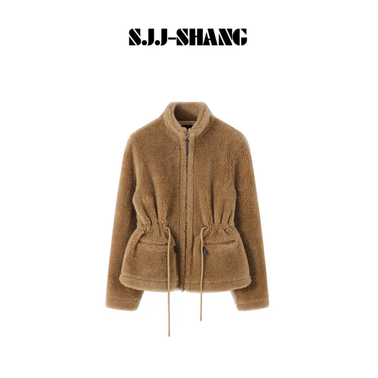 SJJ-SHANG【冬咖】南非美利奴羊毛双拉链立领毛呢外套q136464p