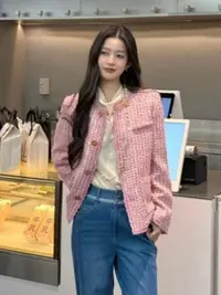 【商场同款】2025秋季新款气质优雅百搭圆领小香风外套女140042